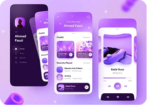 AI Development app mockups