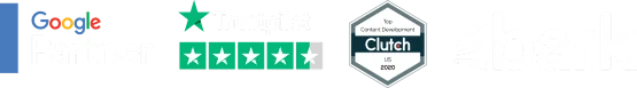 Google Partner, Trustpilot, Clutch, Bark